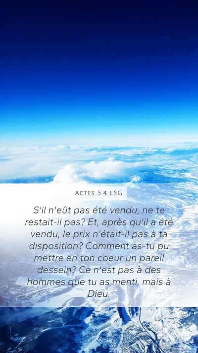 Actes 5:4 LSG Bible Verse Image