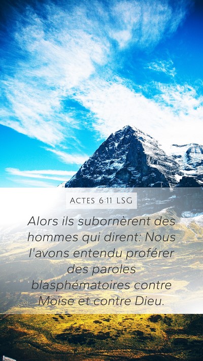 Actes 6:11 LSG Bible Verse Image