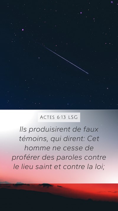 Actes 6:13 LSG Bible Verse Image