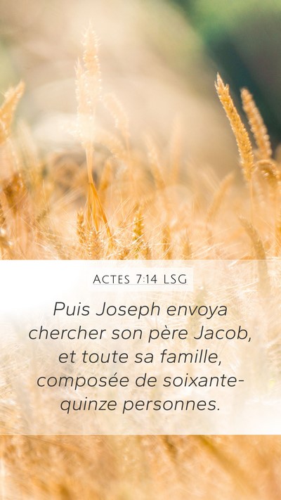 Actes 7:14 LSG Bible Verse Image