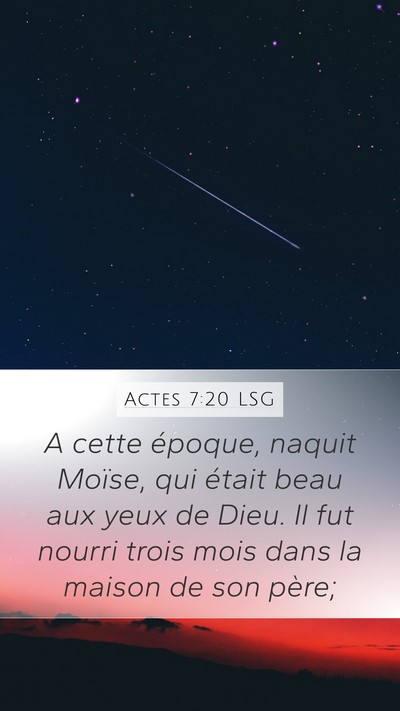 Actes 7:20 LSG Bible Verse Image