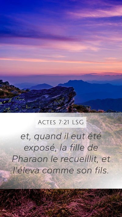Actes 7:21 LSG Bible Verse Image