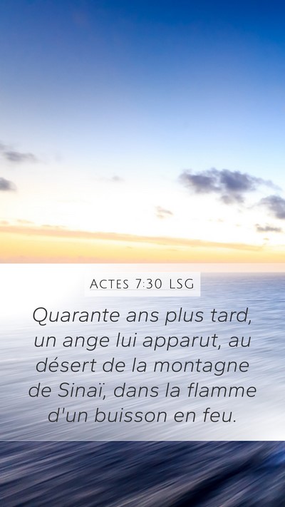Actes 7:30 LSG Bible Verse Image