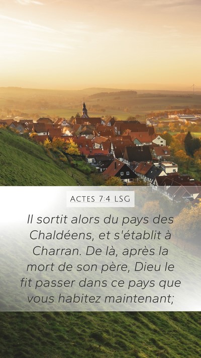 Actes 7:4 LSG Bible Verse Image