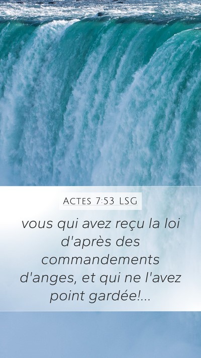 Actes 7:53 LSG Bible Verse Image