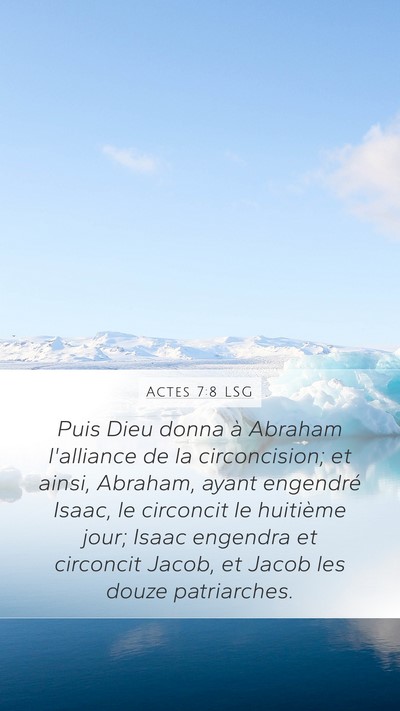 Actes 7:8 LSG Bible Verse Image