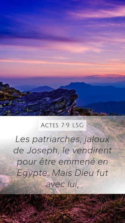 Actes 7:9 LSG Bible Verse Image
