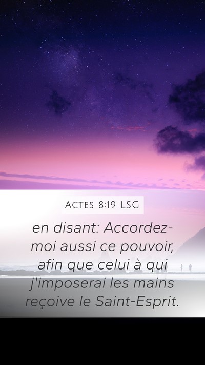 Actes 8:19 LSG Bible Verse Image