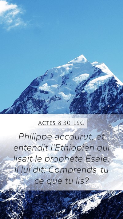Actes 8:30 LSG Bible Verse Image