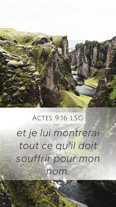 Actes 9:16 LSG Mobile Phone Wallpaper - et je lui montrerai tout ce qu'il doit souffrir - Mobile Bible Verse Wallpaper