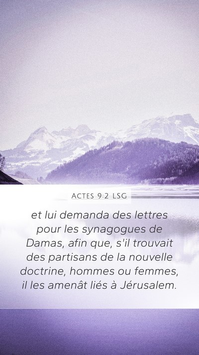 Actes 9:2 LSG Bible Verse Image