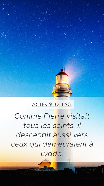 Actes 9:32 LSG Bible Verse Image