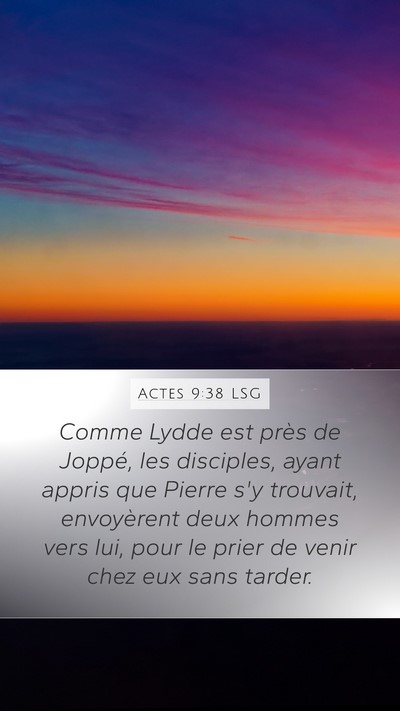 Actes 9:38 LSG Bible Verse Image