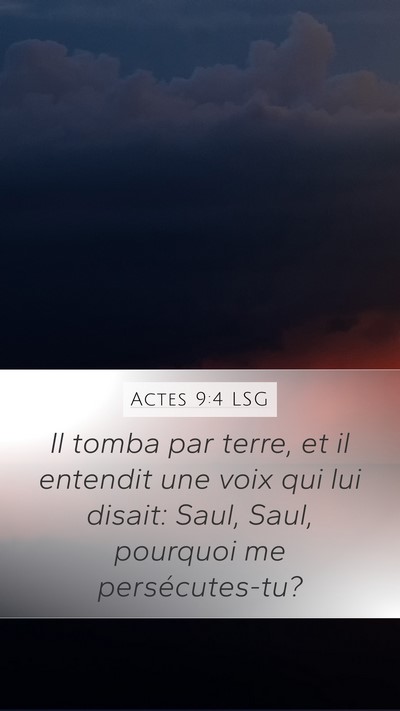 Actes 9:4 LSG Bible Verse Image