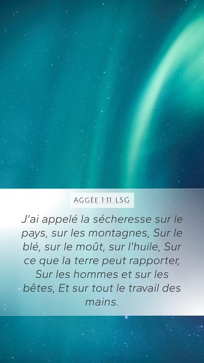 Aggée 1:11 LSG Bible Verse Image