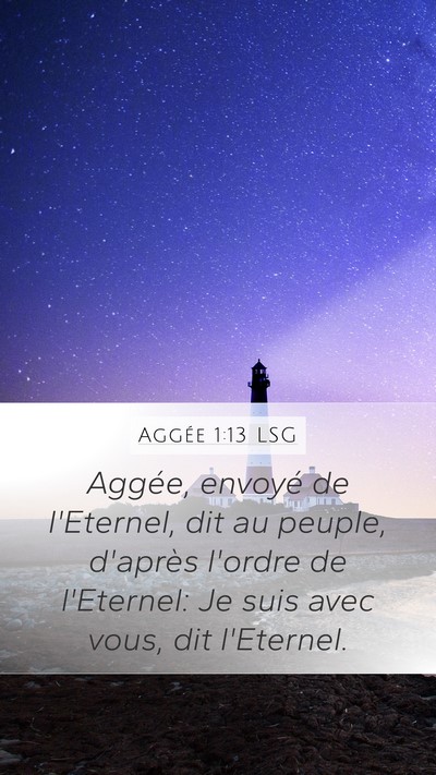 Aggée 1:13 LSG Bible Verse Image