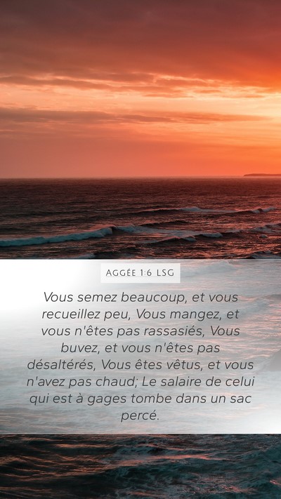 Aggée 1:6 LSG Bible Verse Image