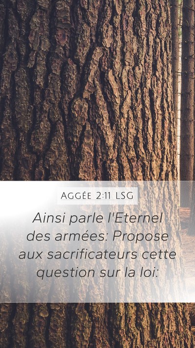 Aggée 2:11 LSG Bible Verse Image