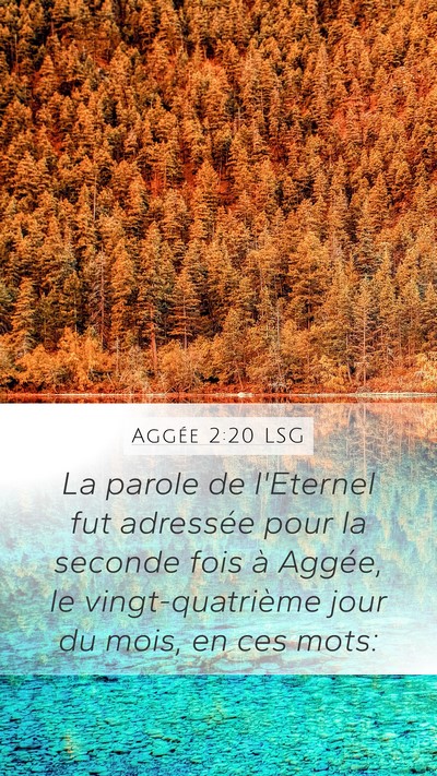 Aggée 2:20 LSG Bible Verse Image
