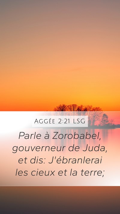 Aggée 2:21 LSG Bible Verse Image