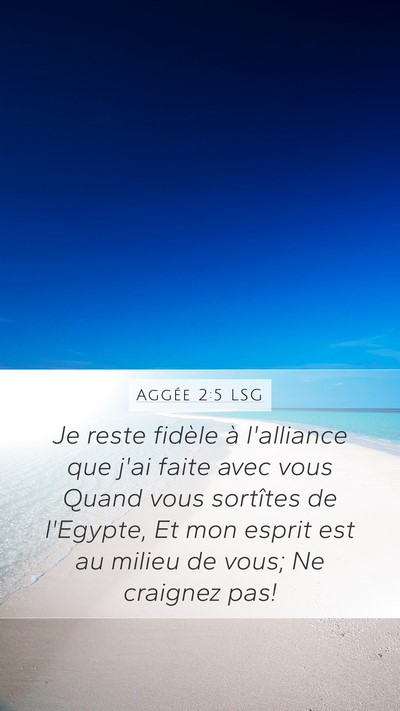 Aggée 2:5 LSG Bible Verse Image
