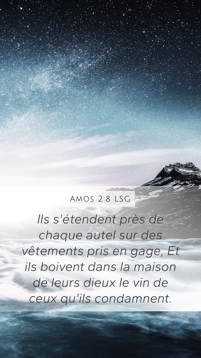 Amos 2:8 LSG Bible Verse Image