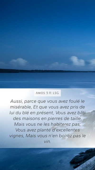 Amos 5:11 LSG Bible Verse Image