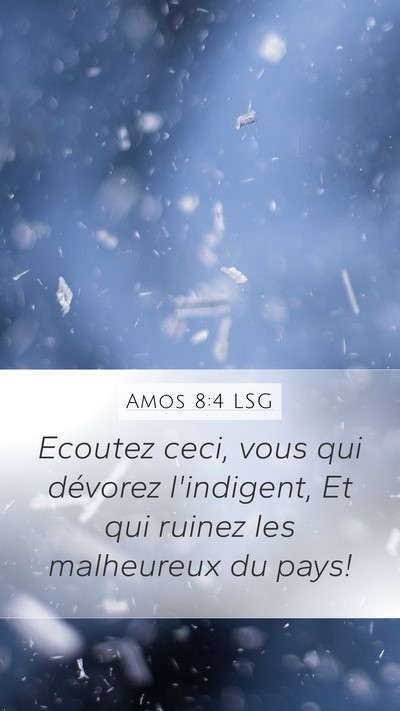 Amos 8:4 LSG Bible Verse Image