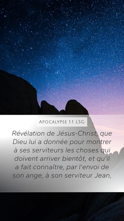 Apocalypse 1:1 LSG Bible Verse Image