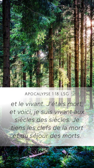 Apocalypse 1:18 LSG Bible Verse Image