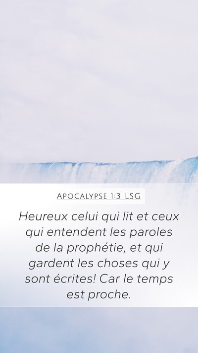 Apocalypse 1:3 LSG Bible Verse Image