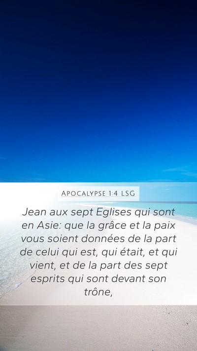 Apocalypse 1:4 LSG Bible Verse Image
