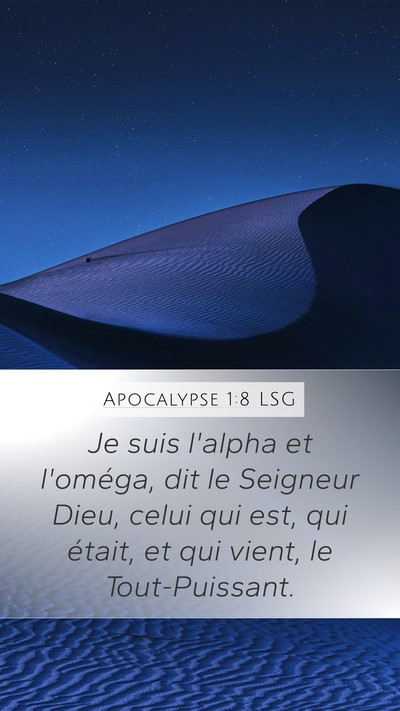 Apocalypse 1:8 LSG Bible Verse Image