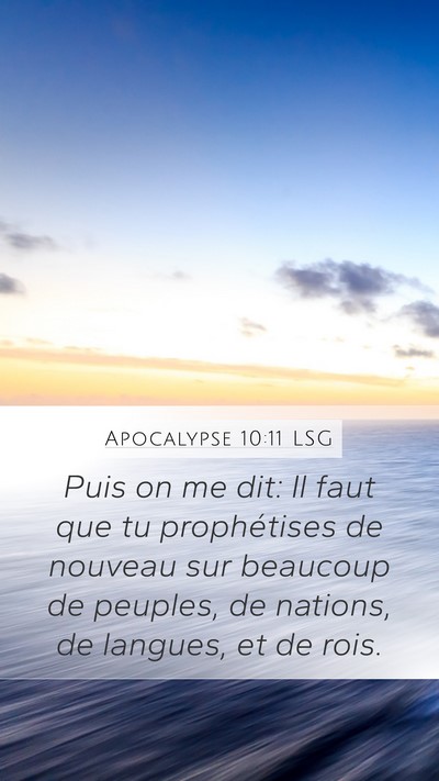 Apocalypse 10:11 LSG Bible Verse Image