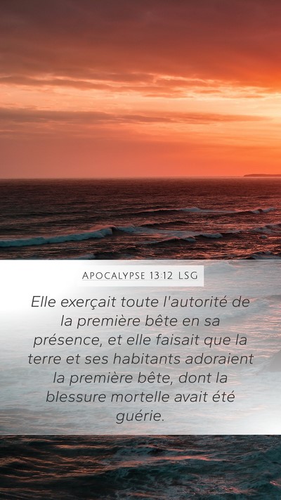 Apocalypse 13:12 LSG Bible Verse Image