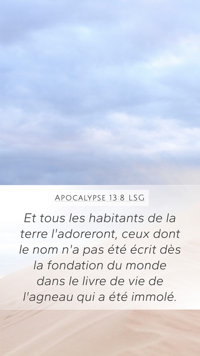 Apocalypse 13:8 LSG Bible Verse Image