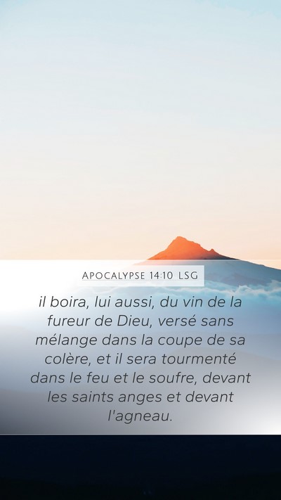 Apocalypse 14:10 LSG Bible Verse Image