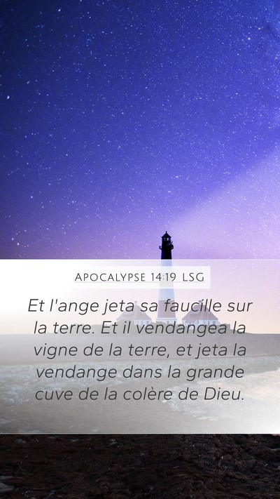 Apocalypse 14:19 LSG Bible Verse Image