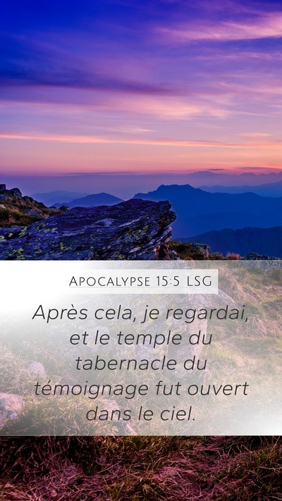 Apocalypse 15:5 LSG Bible Verse Image