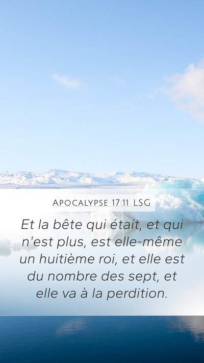 Apocalypse 17:11 LSG Bible Verse Image