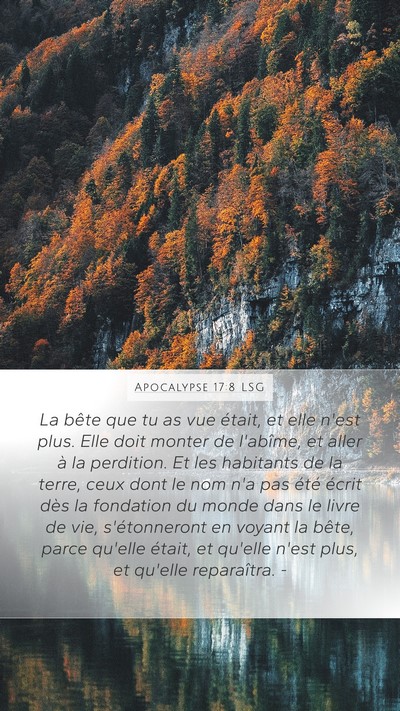 Apocalypse 17:8 LSG Bible Verse Image