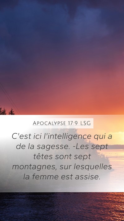Apocalypse 17:9 LSG Bible Verse Image