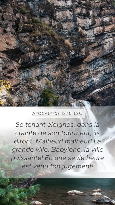 Apocalypse 18:10 LSG Bible Verse Image