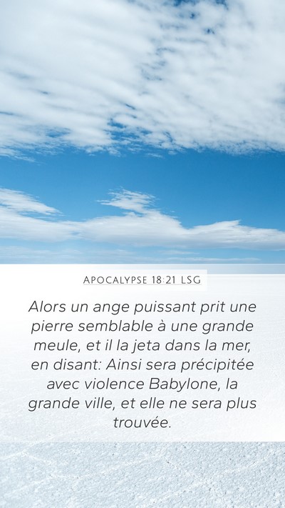 Apocalypse 18:21 LSG Bible Verse Image