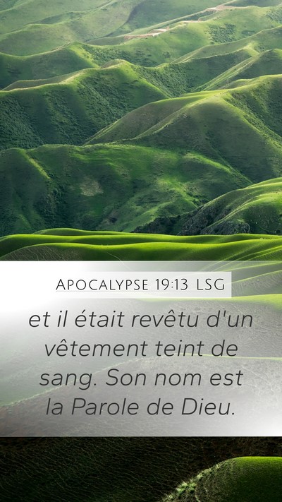 Apocalypse 19:13 LSG Bible Verse Image