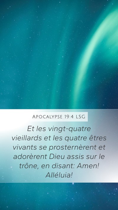 Apocalypse 19:4 LSG Bible Verse Image