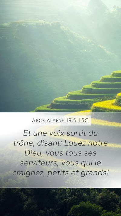 Apocalypse 19:5 LSG Bible Verse Image