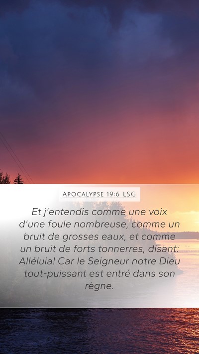 Apocalypse 19:6 LSG Bible Verse Image