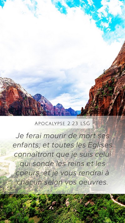 Apocalypse 2:23 LSG Bible Verse Image