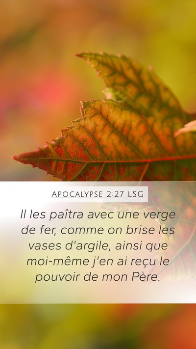 Apocalypse 2:27 LSG Bible Verse Image